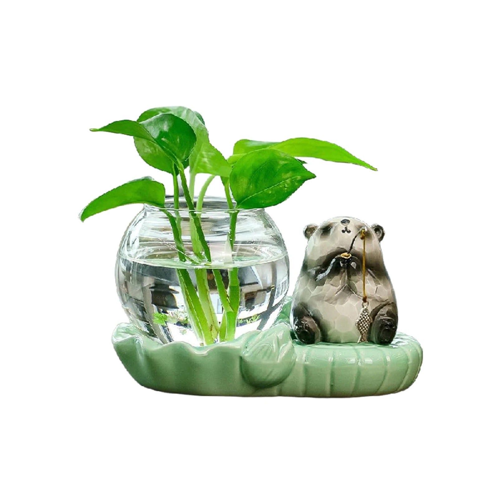 Hydroponic Vase Cute Decorative Vase for Centerpieces Aesthetic Decor for Living Room Home