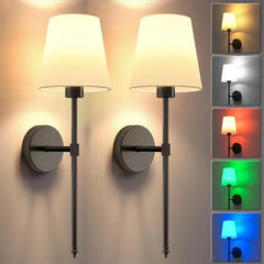 Wireless Rechargeable Wall Lamp with Remote Control - 10 Colors