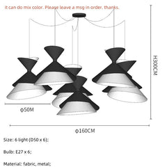 Grand Kimono Pendant Lamp – Minimalist Japanese Style Handmade Fabric Light with Speaker