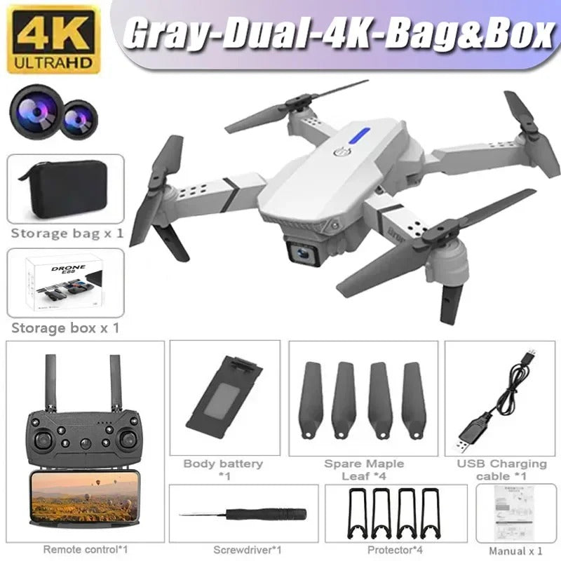Digi E88 Pro Drone with HD Camera, Foldable & Lightweight, Altitude Hold