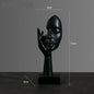 Resin Abstract Mask Statues European Miniature Figurines for Interior Home Office Study Desktop Figure Ornament Decor Gift