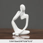 Thinker Figurine Statue Abstract Yoga Figurine Resin Handmade Crafts Sculpture Home Decor Interior Office Desktop Ornaments
