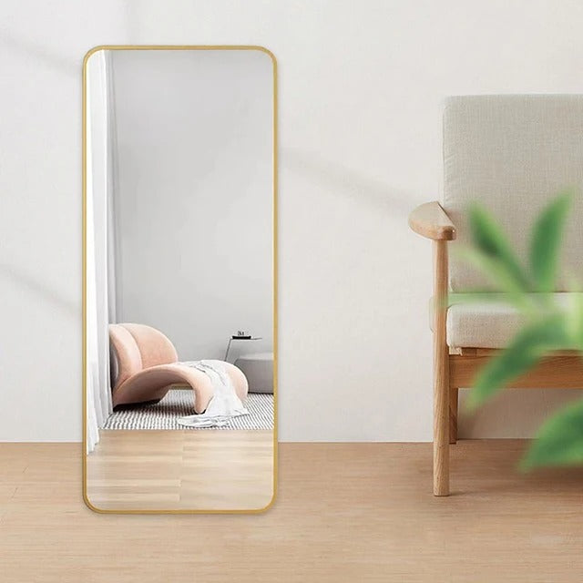 Stylish Full - Length Mirrors - Oval & Custom Shapes Ideal For Bedroom & Living Room, Aluminum Frame