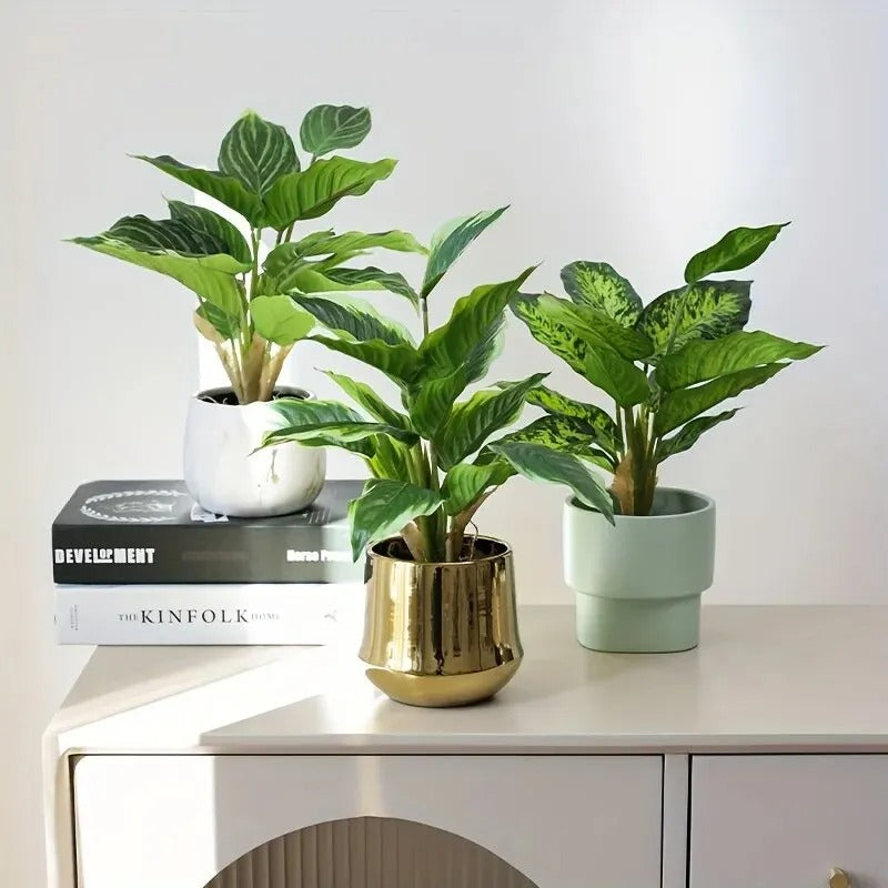 Simulated Green Potted Plants, Home Decoration Fake Trees, Outdoor Garden Decoration Artificial Plants