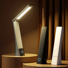 Foldable LED Desk Lamp with Eye Protection - Dual Power Study Light
