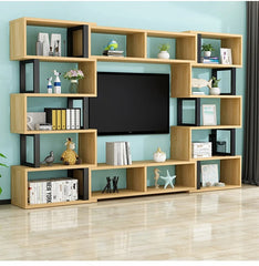 Multi-Layer Iron Bookshelf - Simple Floor Standing Living Room Partition & Display Rack