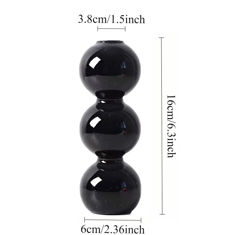 1PC Glass Bubble Vase Creative Colorful Vase Funny Spherical Art Flower Arrangement Container Home Desktop Ornaments Crafts