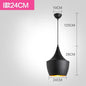 Nordic Industrial Black Pendant Lamp - E27 Retro Hanging Light for Dining & Commercial Spaces