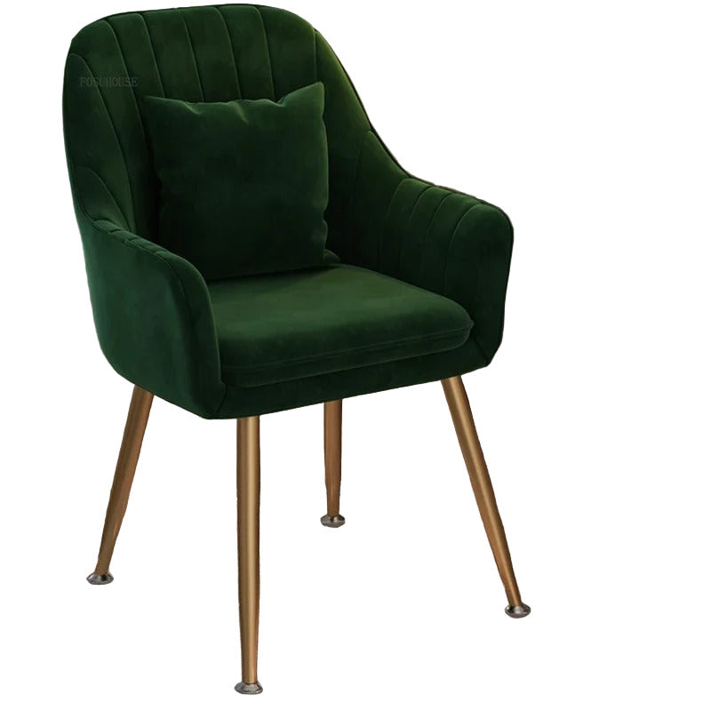 Nordic Velvet Back Dining Chairs for Kitchen Restaurant Chair Furniture Modern Light Luxury Creative Ins Bedroom Dressing Chair