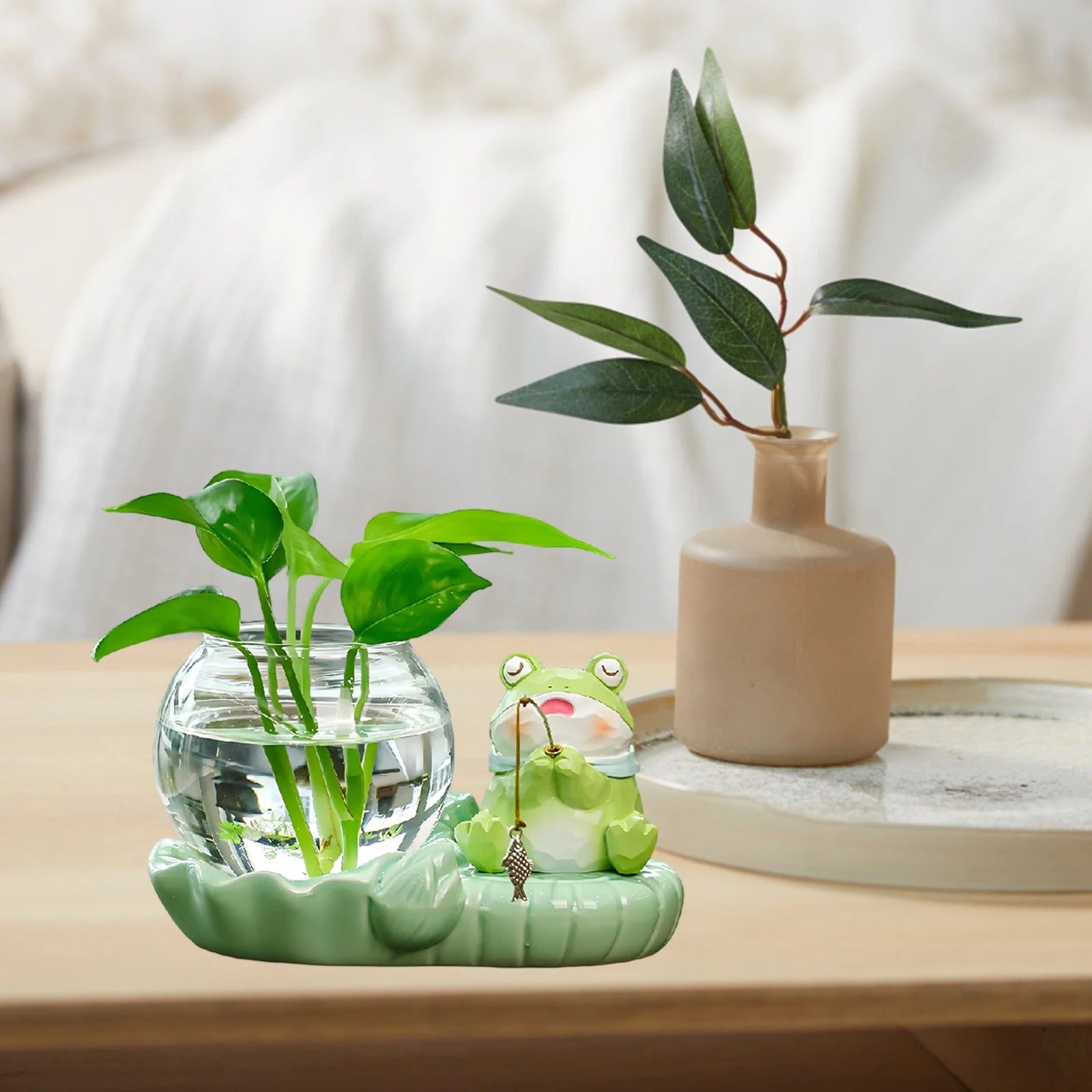 Hydroponic Vase Cute Decorative Vase for Centerpieces Aesthetic Decor for Living Room Home