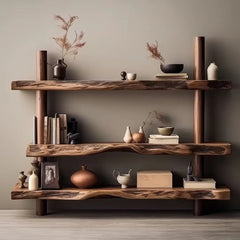 Old Elm Bogu Rack - Wabi-Sabi Duobao Pavilion Tea Display & Partition Cabinet