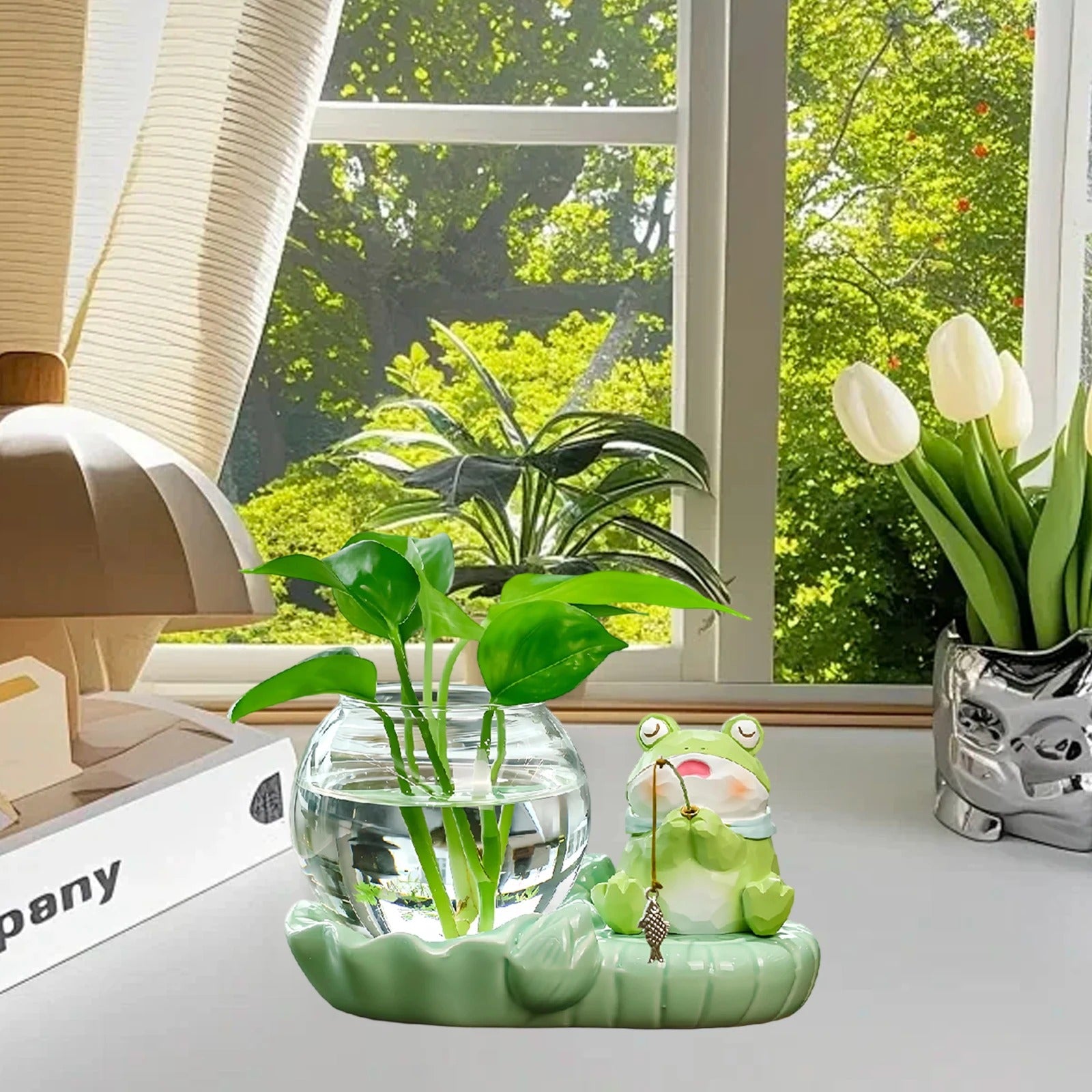 Hydroponic Vase Cute Decorative Vase for Centerpieces Aesthetic Decor for Living Room Home