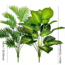 Artificial tropical plants - including fake palms and order Menispermacea, suitable for outdoor weddings, excluding flower pots