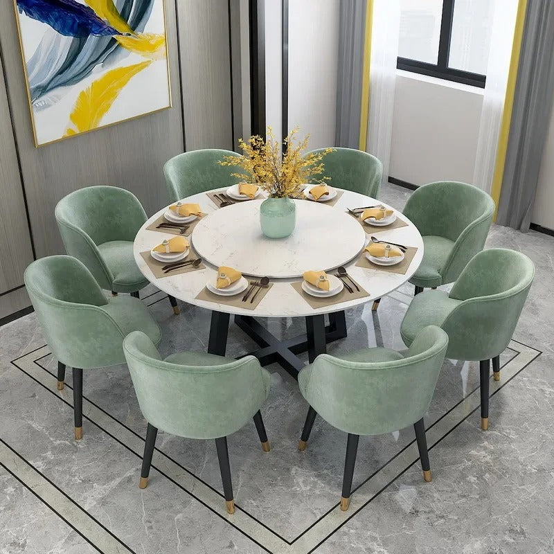Nordic Style Coffee home soft Fabric Velvet Chair Restaurant Dining chair for dining room furniture