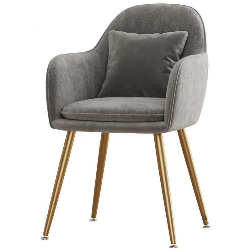 Nordic Velvet Back Dining Chairs for Kitchen Restaurant Chair Furniture Modern Light Luxury Creative Ins Bedroom Dressing Chair