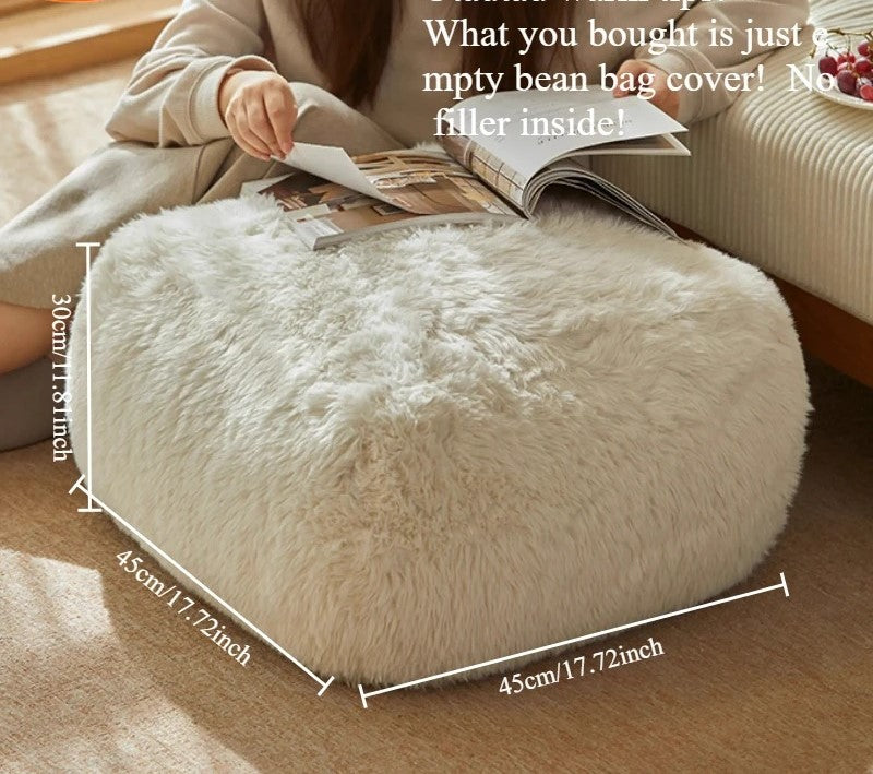 Luxurious Faux Fur Bean Bag Pouf Ottoman Cover JD039