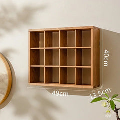 Yanpu Cherry Wood Display Shelf - Traditional Mortise & Tenon Craftsmanship