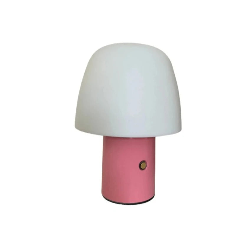 Nordic Mushroom Table lamp Rechargeable Desk Lamp Portable Living Room Study Retro Simple Touch Dimming Bedhead Atmosphere Light