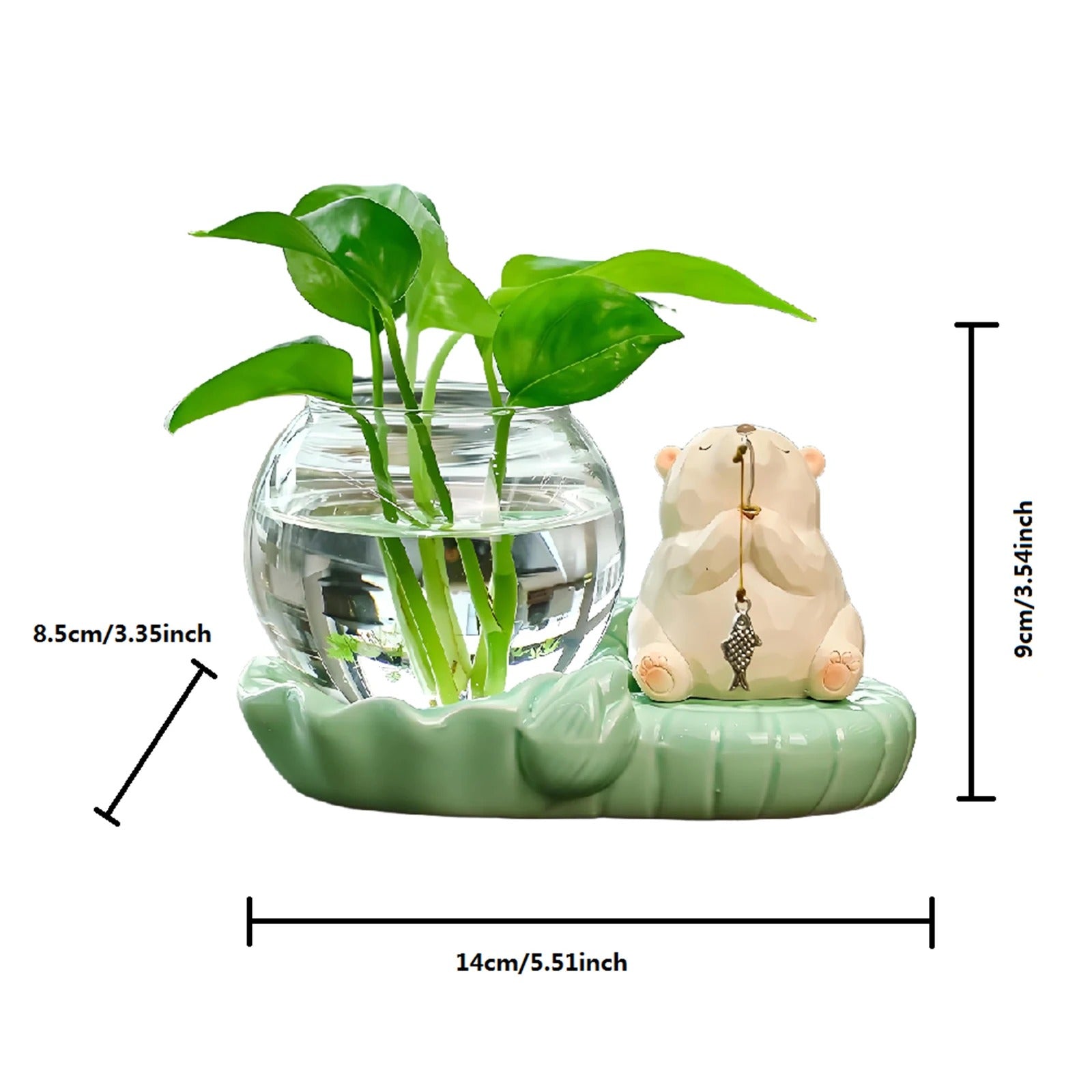 Hydroponic Vase Cute Decorative Vase for Centerpieces Aesthetic Decor for Living Room Home