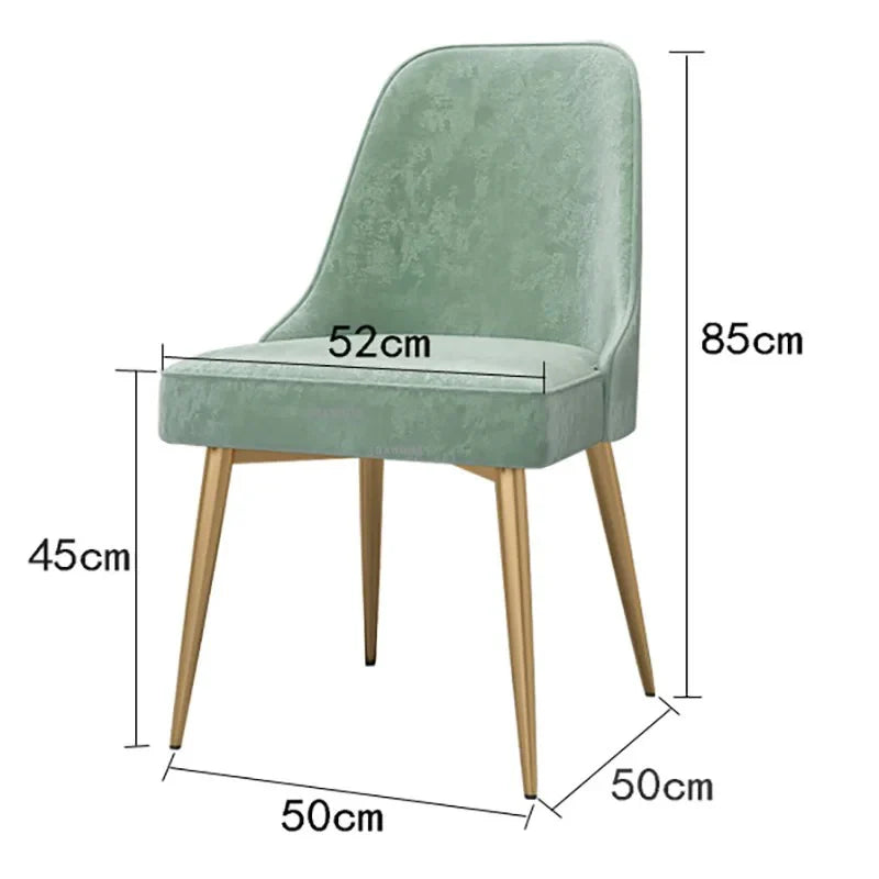 Modern Furniture Dining Chairs Luxury Restaurant Kitchen Chair Minimalist Leisure Home Living Room Balcony Iron Backrest Chair