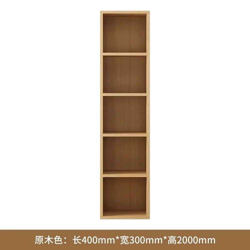 Modern Solid Wood Bookshelf - Vertical Wall & Floor Display System
