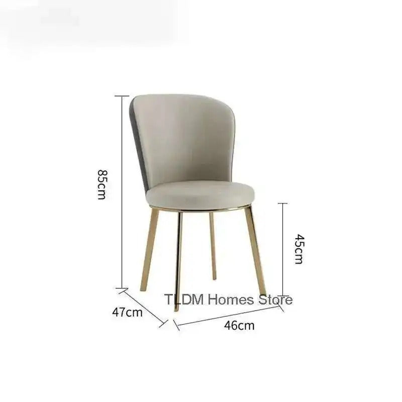 Dining Chair Luxury Chair Home Modern Dining Chairs Ins Bedroom Dressing Makeup Chair Kitchen Furniture B