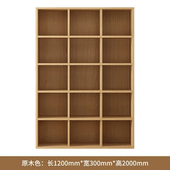 Modern Solid Wood Bookshelf - Vertical Wall & Floor Display System