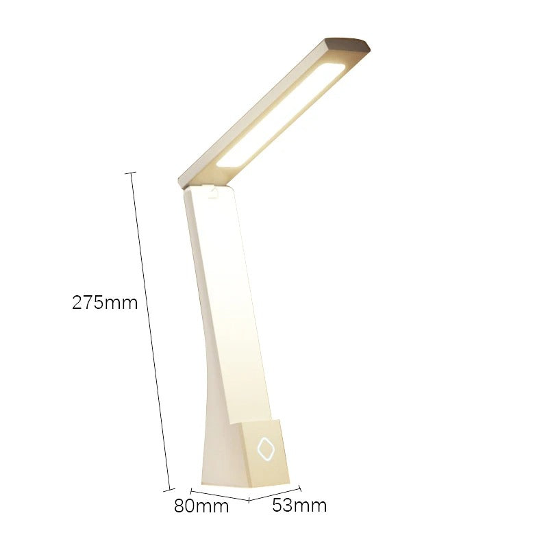Foldable LED Desk Lamp with Eye Protection - Dual Power Study Light
