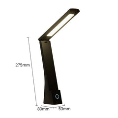 Foldable LED Desk Lamp with Eye Protection - Dual Power Study Light
