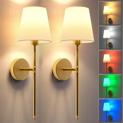 Wireless Rechargeable Wall Lamp with Remote Control - 10 Colors
