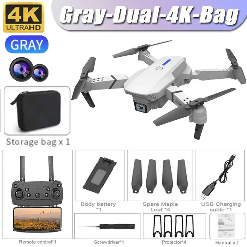 Digi E88 Pro Drone with HD Camera, Foldable & Lightweight, Altitude Hold